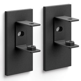 Zack Set 2 Soportes Pared Negro Linea 3x6 cm